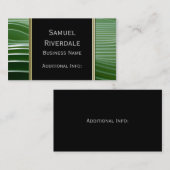 Carte de visite moderne à rayures vertes (Devant / Derrière)