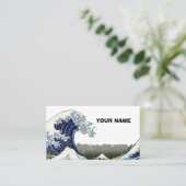 carte de visite moderne à vagues marines (Debout devant)