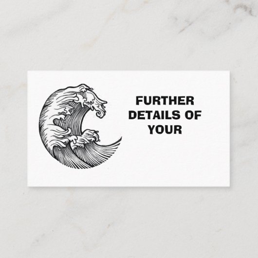 carte de visite moderne à vagues marines (Dos)