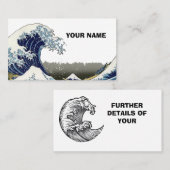carte de visite moderne à vagues marines (Devant / Derrière)