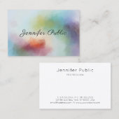 Carte De Visite Moderne Abstrait Art Modèle Professionnel Élégant (Devant / Derrière)