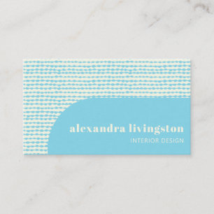 Carte De Visite Moderne Abstrait Bleu Aqua Créatif Contemporain