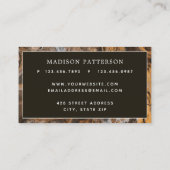 Carte De Visite Moderne Abstrait Cuivre Chic Professional (Dos)