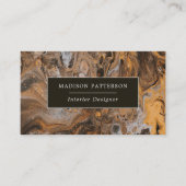 Carte De Visite Moderne Abstrait Cuivre Chic Professional (Devant)