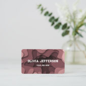 Carte De Visite Moderne Abstrait Doodle Rose (Debout devant)