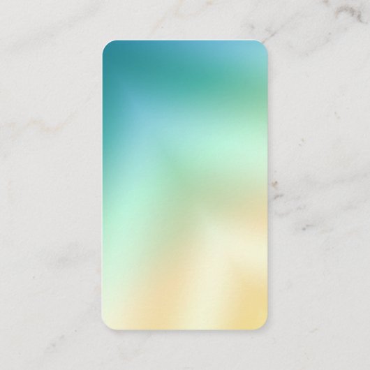 Carte De Visite Moderne Abstrait Gradient tendance Ajouter un logo (Dos)