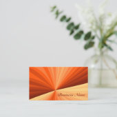 Carte De Visite Moderne Abstrait Orange Rouge Vanille Graphique Fr (Debout devant)