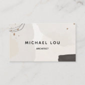 Carte de visite moderne Abstrait Pastel NeutralTre (Devant)