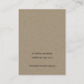 CARTE DE VISITE MODERNE ABSTRAIT RUST ORANGE KRAFT EARRING AFFICHE (Dos)