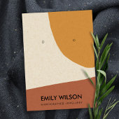 CARTE DE VISITE MODERNE ABSTRAIT TERRACOTTA ART ROUGE ÉCRAN