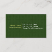 Carte de visite moderne Abstrait vert (Dos)