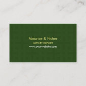 Carte de visite moderne Abstrait vert (Devant)