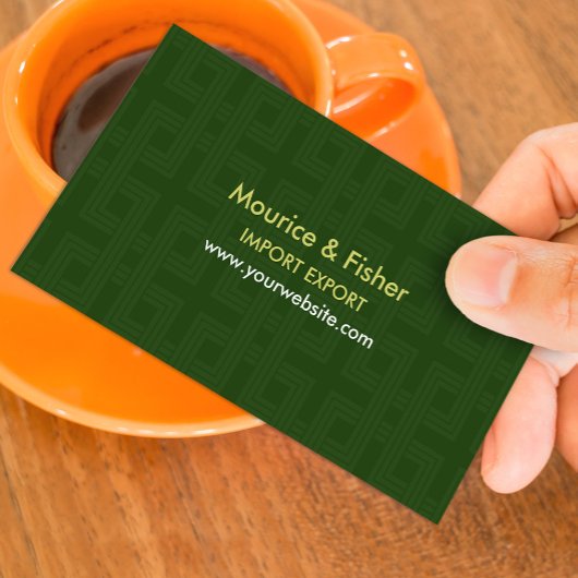 Carte de visite moderne Abstrait vert