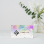 Carte de visite moderne abstraite Code QR (Debout devant)