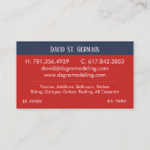 Carte De Visite Moderne Ajout de la suppression du logo (Dos)