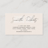 Carte De Visite Moderne ajouter nom de marque élégant neutre (Dos)