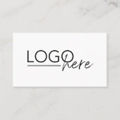 Carte De Visite Moderne Ajoutez Votre Logo Code QR Professionnel (Devant)