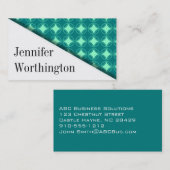 Carte de visite moderne Angle Premium (Devant / Derrière)