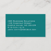 Carte de visite moderne Angle Premium (Dos)