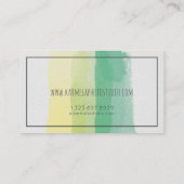 Carte De Visite Moderne aquarelle Modèle photo (Dos)