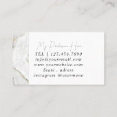 Carte de visite moderne aquarelle unique (Dos)