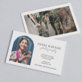 Carte De Visite Moderne Arch Script Photographie Professionnel