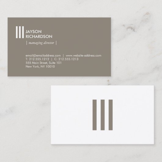 Carte De Visite Moderne Architecture Simple, Construction, Design (Devant / Derrière)