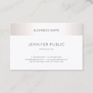 Carte De Visite Moderne Argent Élégant Nettoyant Plain Professionn