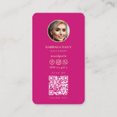 CARTE DE VISITE MODERNE ARTISTE NAIL TECH BEAUTY SALON ROSE (Dos)