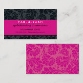 CARTE DE VISITE moderne audacieux florissant rose (Devant / Derrière)