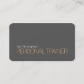 Carte De Visite Moderne audacieux ton duo gris orange (Devant)