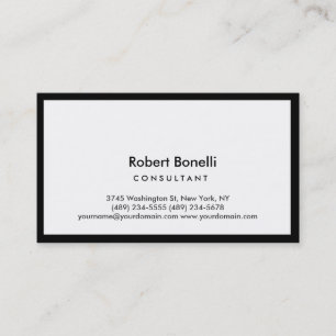 Carte de visite moderne avec bordure noire pour co
