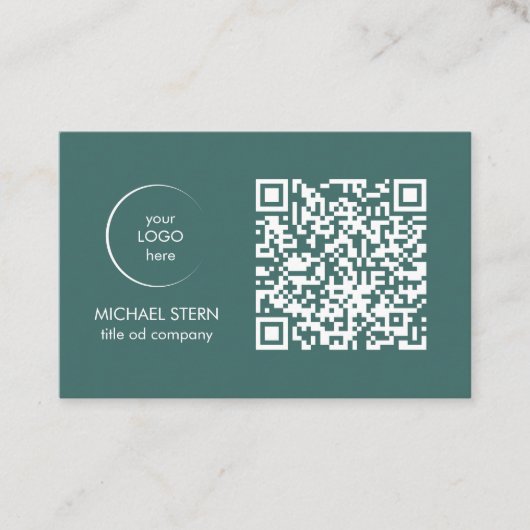 Carte de visite moderne avec code QR (Devant)