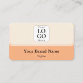 Carte de visite moderne avec code QR à la crème de (Devant)
