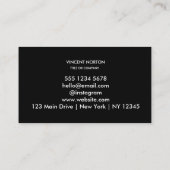 Carte de visite moderne avec code QR et logo perso (Dos)