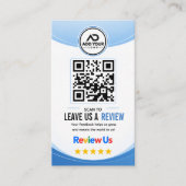 Carte de visite moderne avec code QR et vagues ble (Devant)