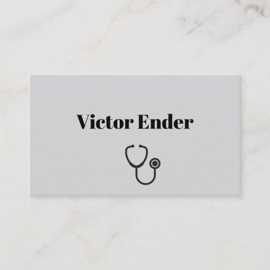 Carte de visite moderne avec code QR - Gris & (Devant)