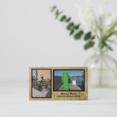 Carte de visite moderne avec deux photos (Debout devant)