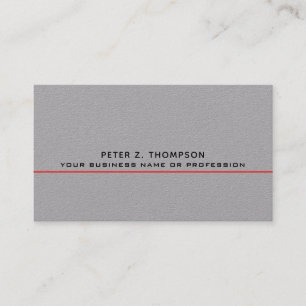carte de visite moderne avec fine ligne rouge sur 