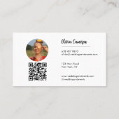 Carte de visite moderne avec photo et code Qr (Dos)