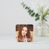 Carte de visite moderne avec photo et médias socia (Debout devant)