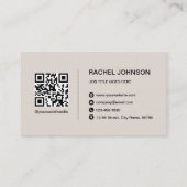 Carte de visite moderne avec QR Code de logo profe (Dos)