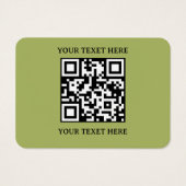 Carte de visite moderne avec QR Code | Vert minima (Dos)