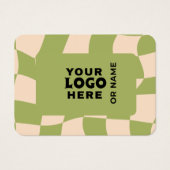 Carte de visite moderne avec QR Code | Vert minima (Devant)