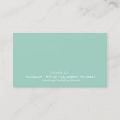 Carte De Visite MODERNE BADGE LOGO pastel bold menthe tableau (Dos)