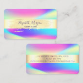 Carte De Visite Moderne, Bande d'or, Holographie de pointe (Devant / Derrière)