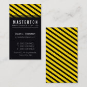 CARTE DE VISITE MODERNE :: bandes d'avertissement  (Devant / Derrière)