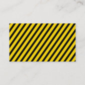 CARTE DE VISITE MODERNE :: bandes d'avertissement (Dos)