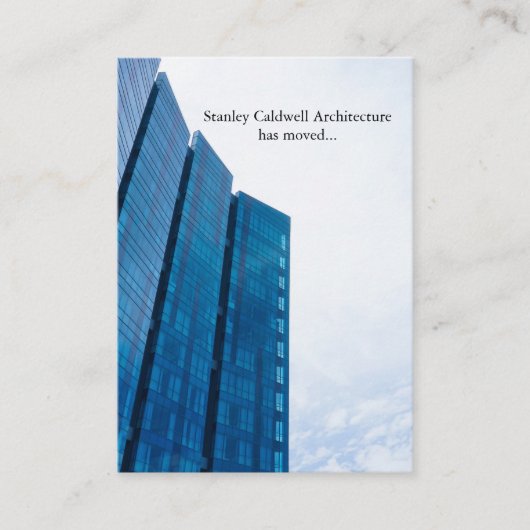 Carte De Visite Moderne Bâtiment Vertical Personnalisé Déplacement (Devant)