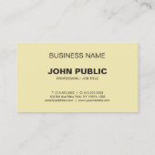 Carte De Visite Moderne Black Gold Elegant Simple Chic Corporate (Dos)